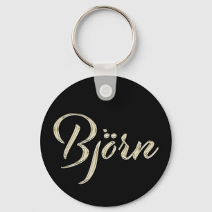 Björn Nom whitegold Button Porte-clés