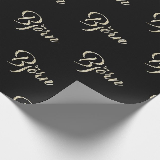 Björn Prénom Nom du papier cadeau (Coin)