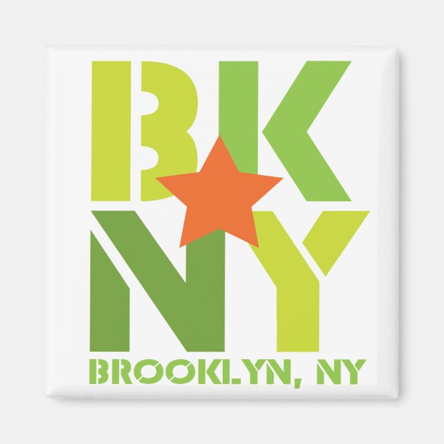 BK Brooklyn Green Magnet (Devant)