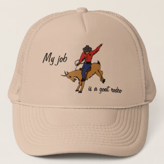BK- casquette du travail de rodéo de chèvre