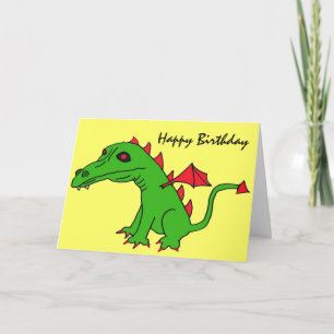 BK - Drôle dragon carte d'anniversaire