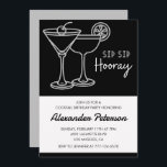 Black 90th Birthday Invitation Cocktail Élégant<br><div class="desc">Black and White 90th Birthday Invitation Cocktail Élégant</div>