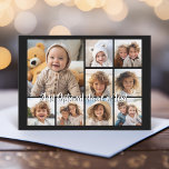 Black 9 Photo Carré Collage - avec script blanc<br><div class="desc">Vous pouvez utiliser des photos carrés ou selfies pour cette conception. Utilisez huit photos carrés pour créer un cadeau unique et personnel. Ou vous pouvez garder le chiot hipster et faire un gardien branché. Si vous avez besoin d'ajuster les images,  cliquez sur l'outil personnaliser pour apporter des modifications.</div>