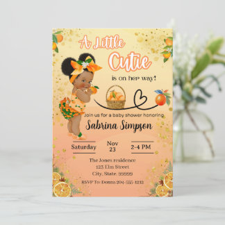 Black A Little Cutie est sur son chemin Invitation