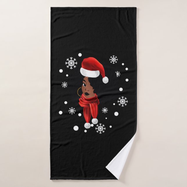 Black African American Père Noël Vêtements Mel de  (Serviette de bain)