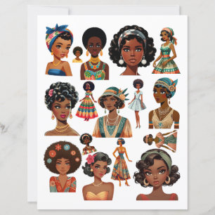 Black African Woman 20's to les années 70 Eras art