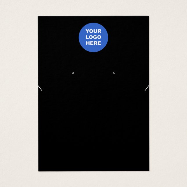 Black Ajouter Logo Collier d'oreille carte d'affic (Devant)