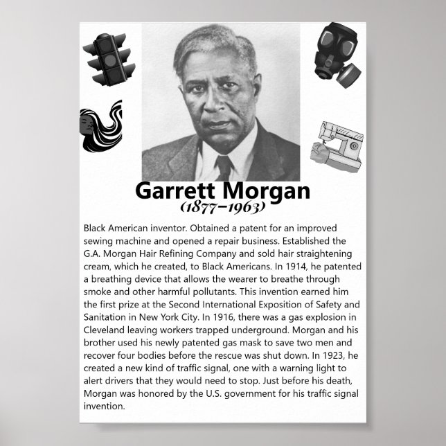 Black American History Poster - Garrett Morgan (Devant)