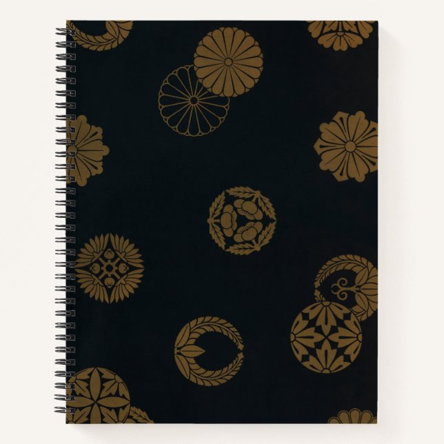 Black and Gold Bullet Journal Design japonais (Devant)