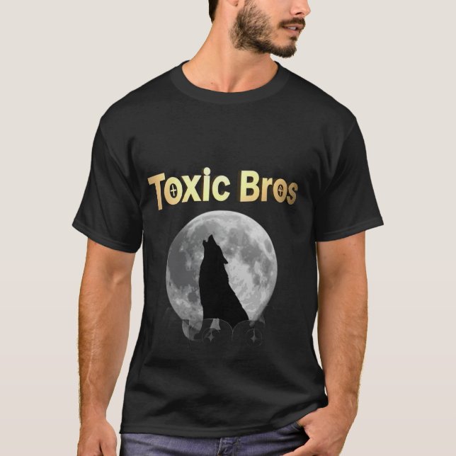 Black and Gold Toxic Bro's T-shirt (Devant)