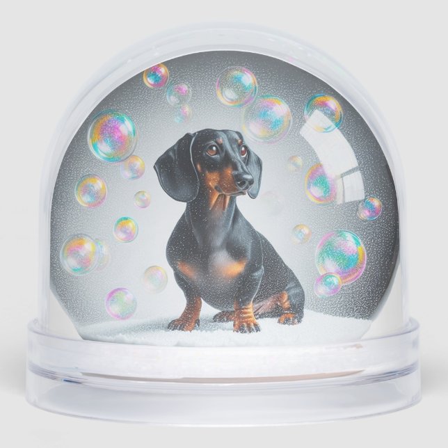 BLACK AND TAN DACHSHUND SNOW GLOBE (Avant)