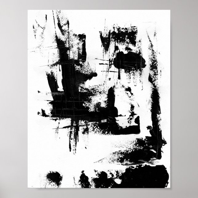 Black and white Abstract poster (Devant)