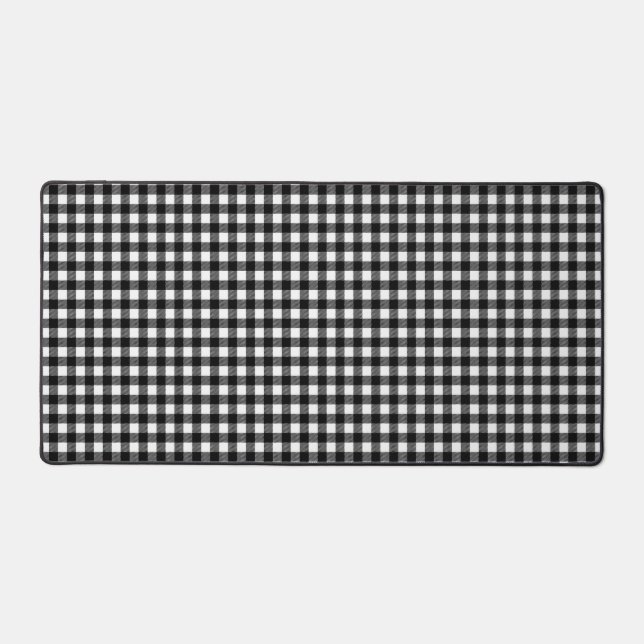 Black and white buffalo patterned desk mat (Recto)