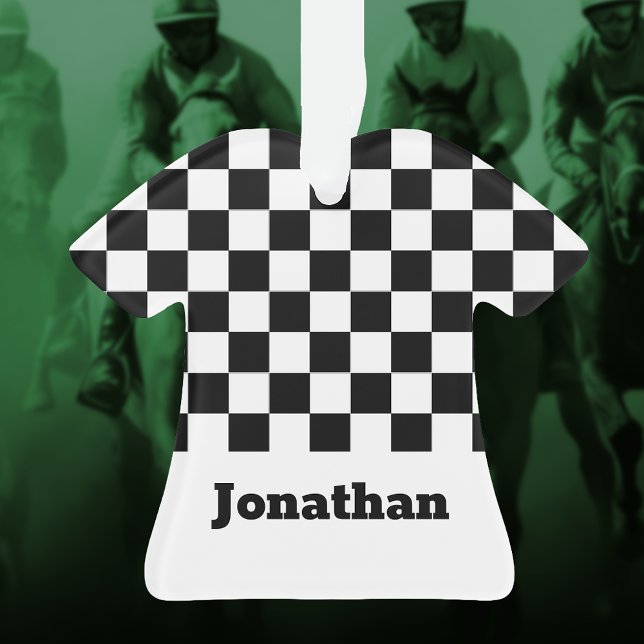 Black and White Checkered Boys Name  (Créateur téléchargé)