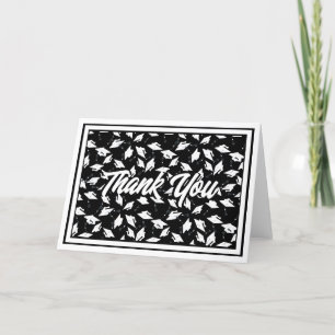 Black and White Graduation Party Merci Notes