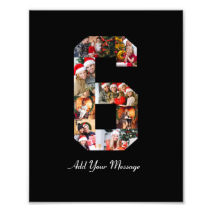 Black and White Numéro 6 Photo Collage