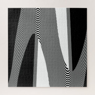 Black And White Op Art Design, Jigsaw Puzzle