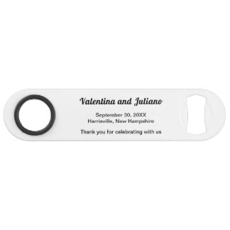 Black and White Wedding Bottle Opener