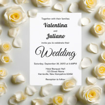 Black and White Wedding Invitation