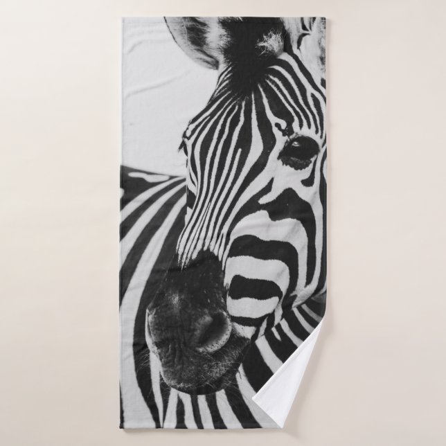 BLACK AND WHITE ZEBRA (Serviette de bain)