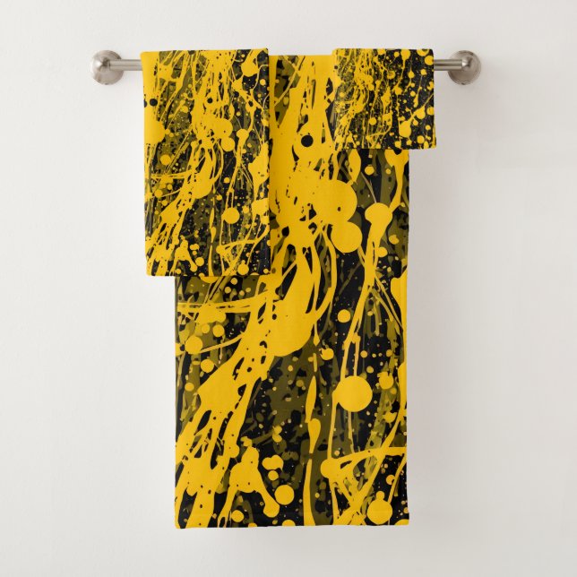 Black and Yellow Paint Splashes (En situation)