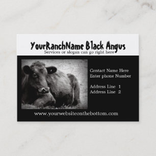 Black Angus Ranch ou Cartes de visite d'approvisio