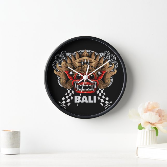 Black Barong Bali : Horloge murale de tradition in (Maison)