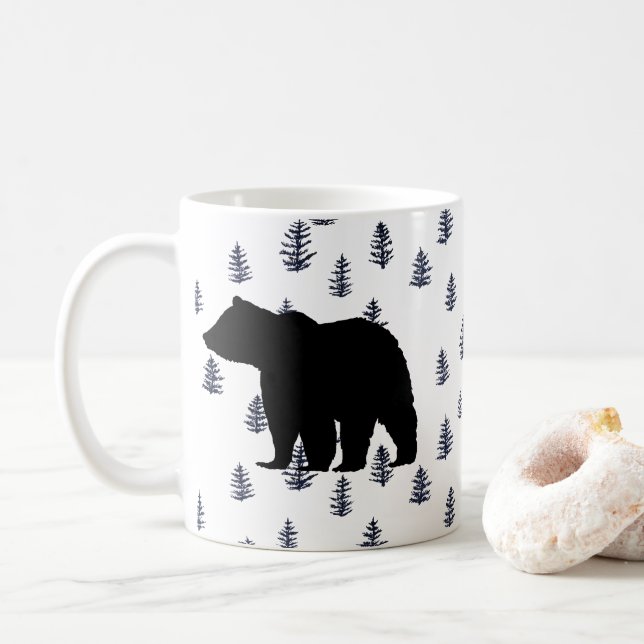 Black Bear Mountain Wilderness Coffee Mug (Avec donut)