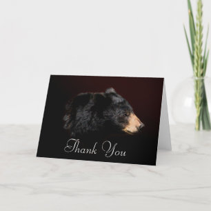 Black Bear Wildlife Carte de remerciements