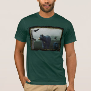 Black Bears, Ravens & Totem Pole Wildlife T-Shirt