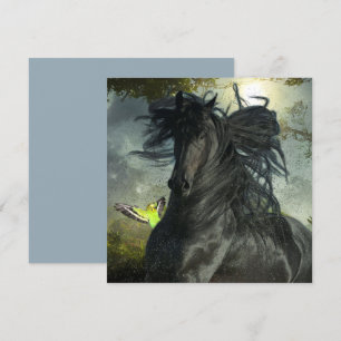 Black Beauty Friesian Horse - Carte de voeux
