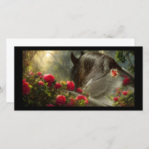 Black Beauty Friesian Horse - Carte de voeux