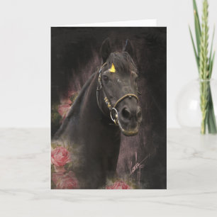 Black Beauty Friesian Horse - Carte de voeux