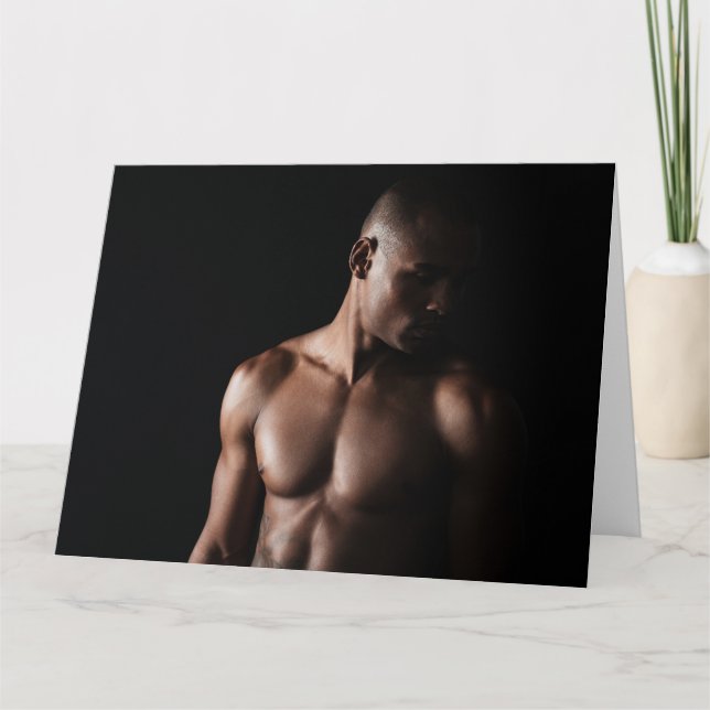 Black Beauty Hot Guy Carte de voeux (Devant)