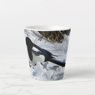 Black Billed Rocky Mountain Magpie latte tasse