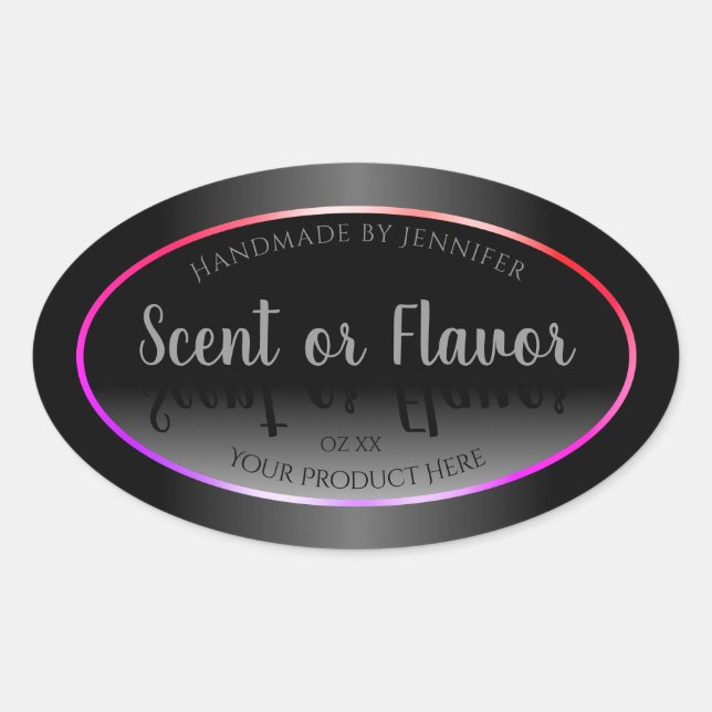 Black Blanc Étiquette Coloré Arc-en-ciel Cadre (Devant)