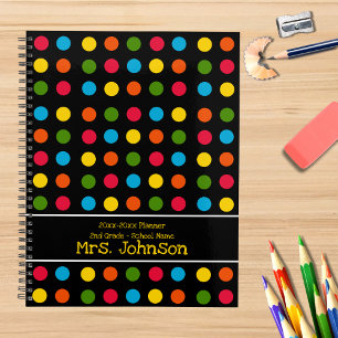 Black Bleu Rouge Vert Jaune Orange Polka Point