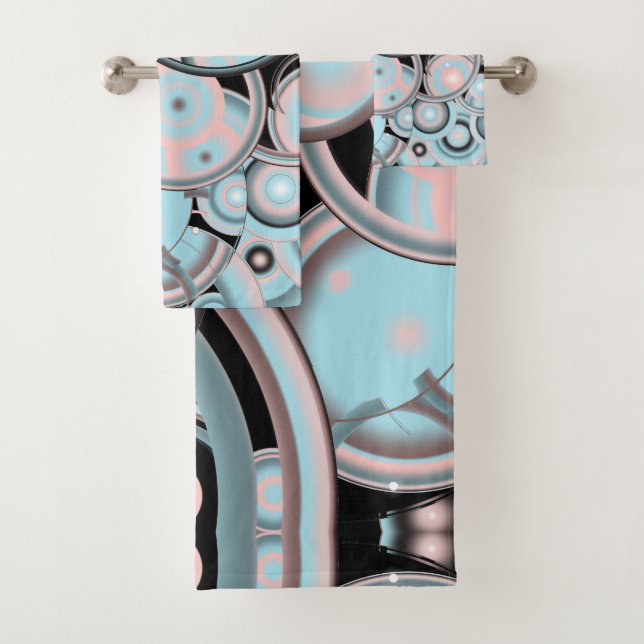 Black Blue Mocha Pink Gradient Concentric Circle (En situation)