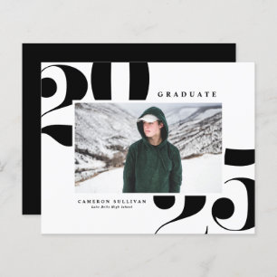 Black Bold Typographie 2023 Graduation Invitation