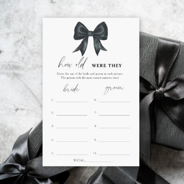 Black Bow Bridal Shower How old were they (Créateur téléchargé)