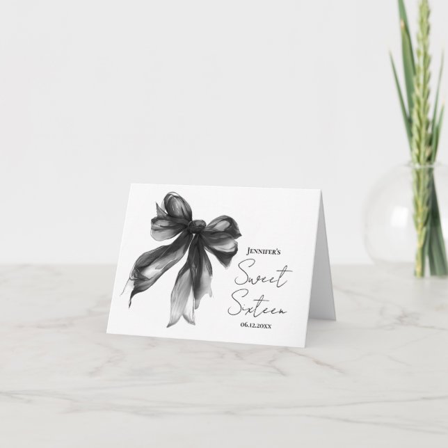 Black Bow Coquette Script Merci pour votre Sweet 1 (Devant)