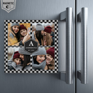 Black Buffalo Plaid Lumberjack Photo Collage