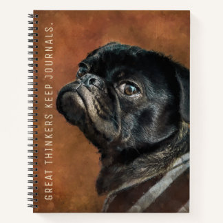 Black Carlin Dog Journal personnalisé