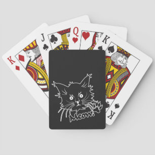Black Cat cartes de jeu personnalisées
