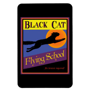 Black Cat Flexi Magnet