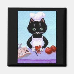 Black Cat Mouse Magnet Lisa R Adams Créationarts