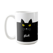 Black Cat Mug Gift for Cat Lovers | Personalized 