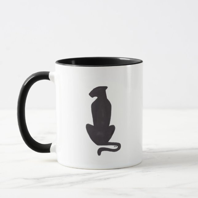 Black Cat Silhouette combo tasse à café (Gauche)