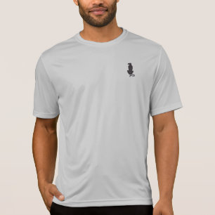 Black Cat Silhouette hommes gris Sport-Tek T-shirt