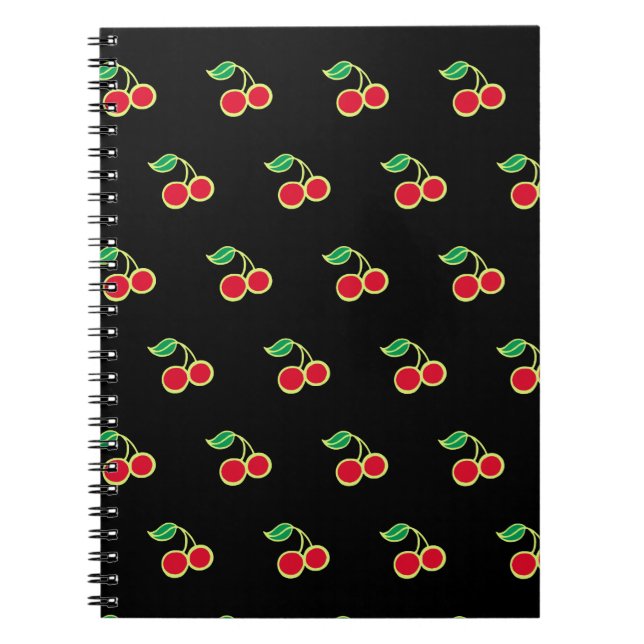 Black Cherry Retro School Journal Carnet cadeau (Devant)